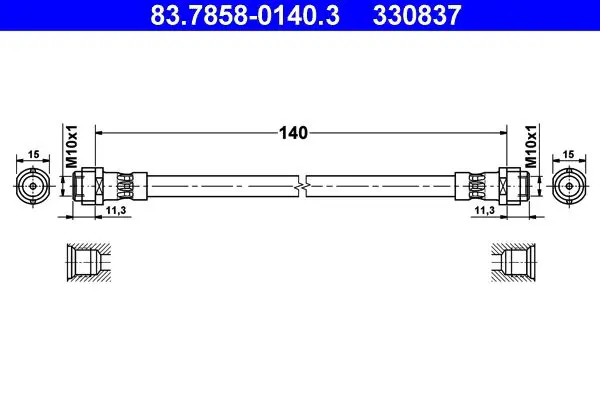 Handler.Part Brake hose ATE 83785801403 1