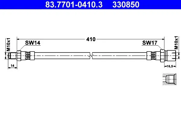 Handler.Part Brake hose ATE 83770104103 1