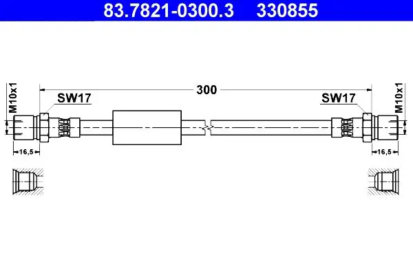 Handler.Part Brake hose ATE 83782103003 1