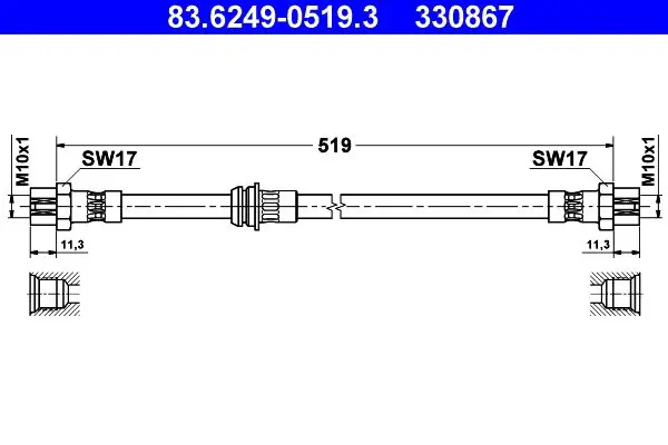 Handler.Part Brake hose ATE 83624905193 1