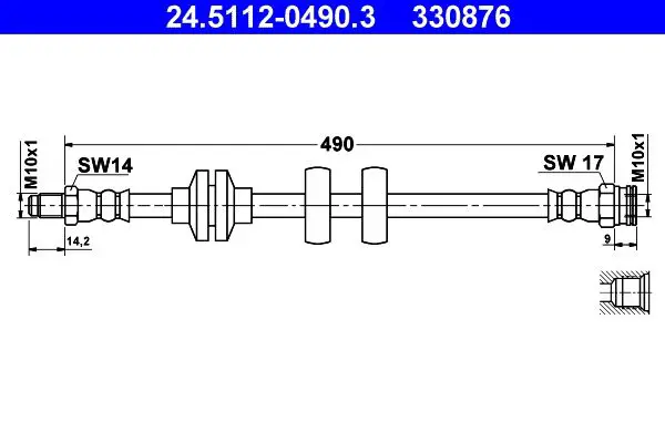 Handler.Part Brake hose ATE 24511204903 1