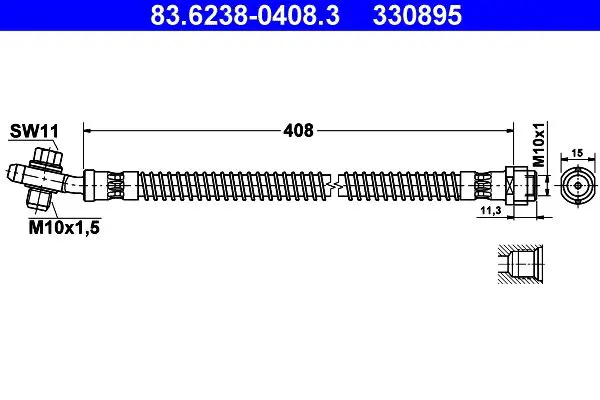 Handler.Part Brake hose ATE 83623804083 1