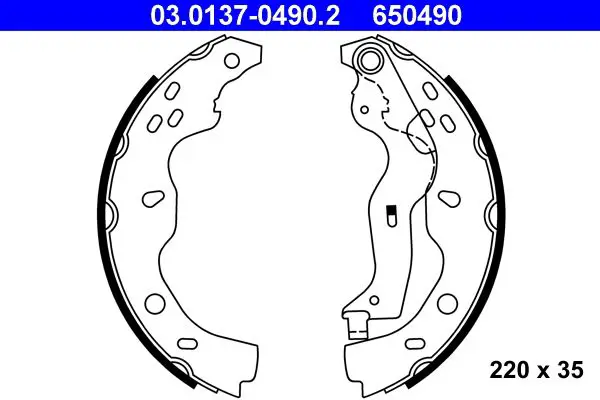 Handler.Part Brake shoe set ATE 03013704902 1