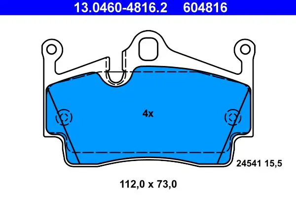 Handler.Part Brake pad set, disc brake ATE 13046048162 1