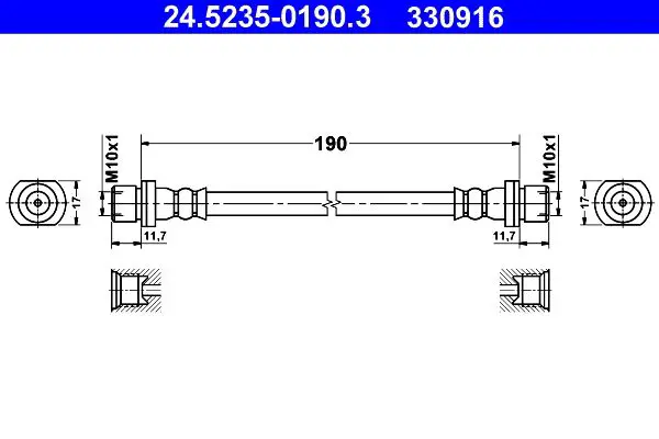 Handler.Part Brake hose ATE 24523501903 1