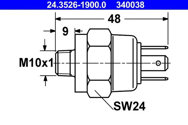 Handler.Part Brake light switch ATE 24352619000 1