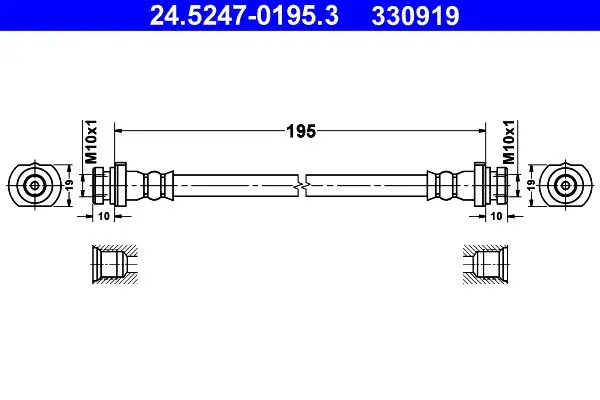 Handler.Part Brake hose ATE 24524701953 1