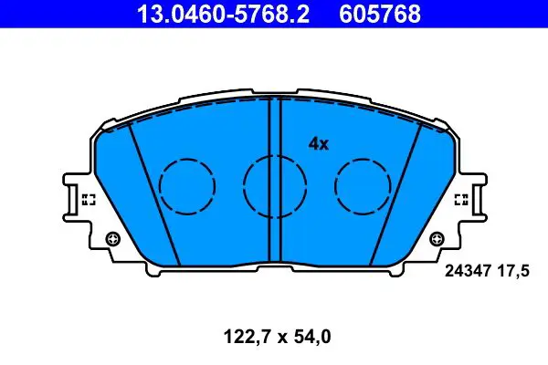 Handler.Part Brake pad set, disc brake ATE 13046057682 1