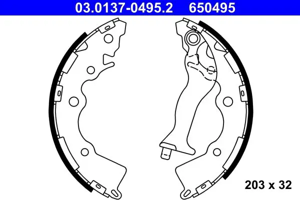 Handler.Part Brake shoe set ATE 03013704952 1