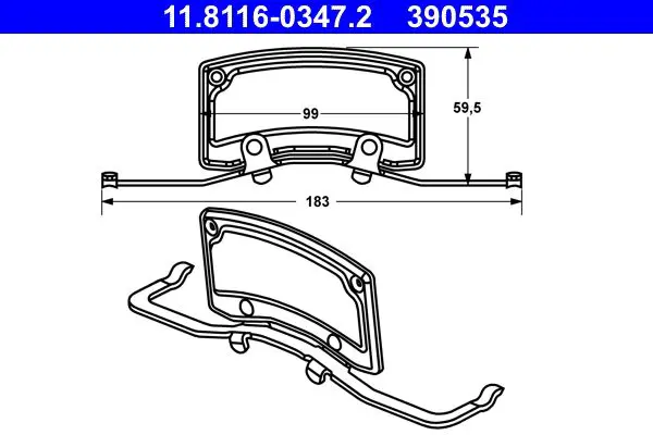 Handler.Part Spring, brake caliper ATE 11811603472 1