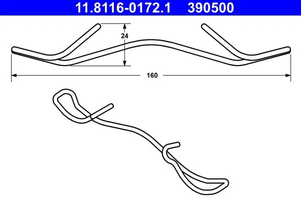 Handler.Part Spring, brake caliper ATE 11811601721 1