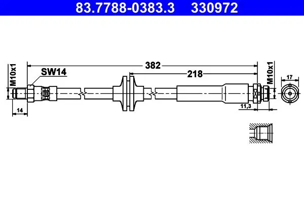 Handler.Part Brake hose ATE 83778803833 1