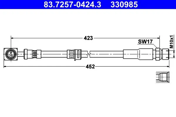 Handler.Part Brake hose ATE 83725704243 1