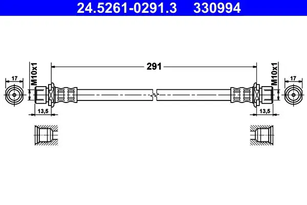 Handler.Part Brake hose ATE 24526102913 1