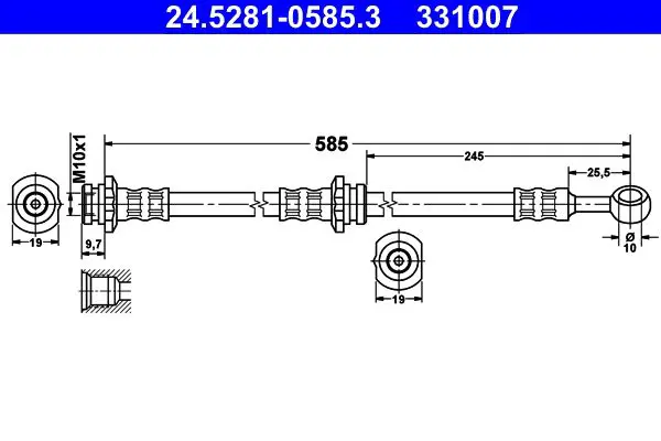 Handler.Part Brake hose ATE 24528105853 1