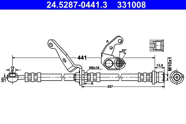 Handler.Part Brake hose ATE 24528704413 1