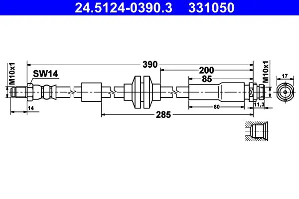 Handler.Part Brake hose ATE 24512403903 1