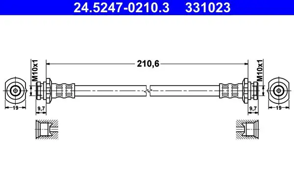 Handler.Part Brake hose ATE 24524702103 1