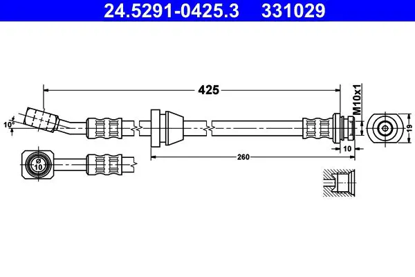 Handler.Part Brake hose ATE 24529104253 1