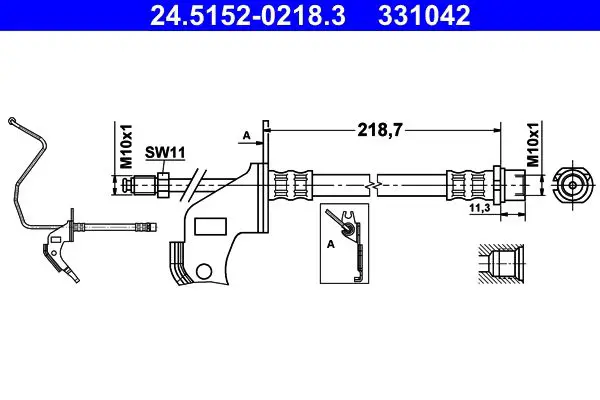 Handler.Part Brake hose ATE 24515202183 1