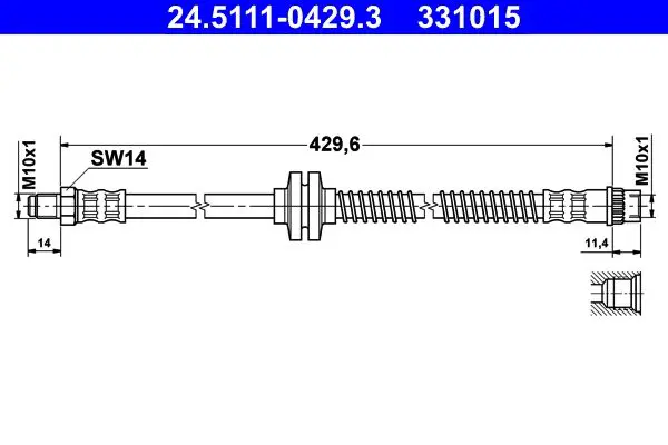 Handler.Part Brake hose ATE 24511104293 1