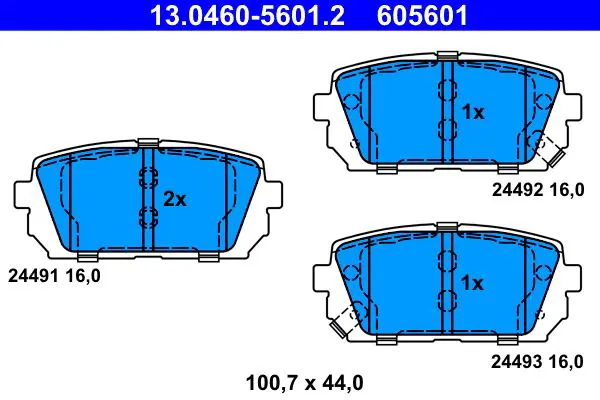 Handler.Part Brake pad set, disc brake ATE 13046056012 1