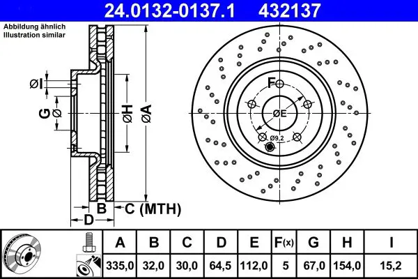 Handler.Part Brake disc ATE 24013201371 1