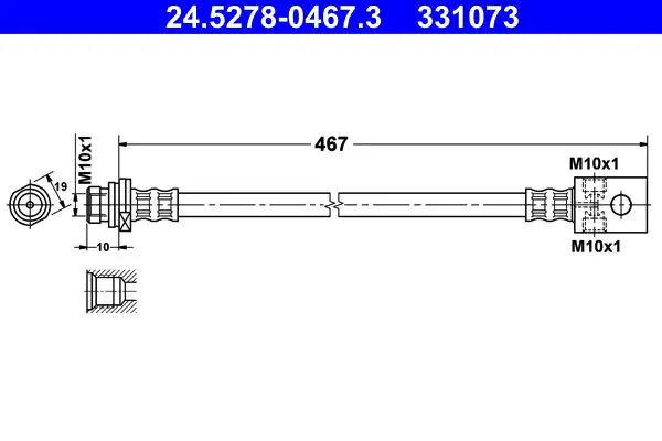 Handler.Part Brake hose ATE 24527804673 1