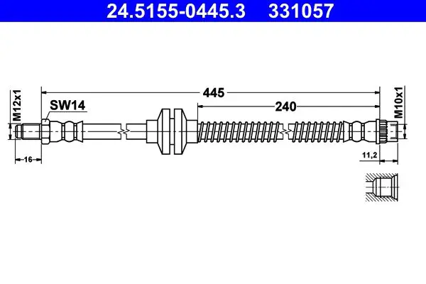 Handler.Part Brake hose ATE 24515504453 1