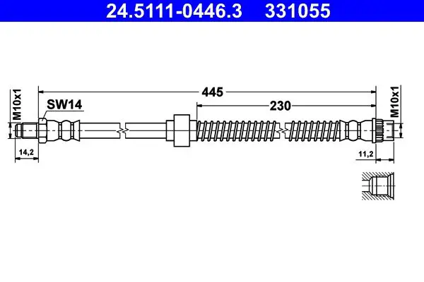 Handler.Part Brake hose ATE 24511104463 1