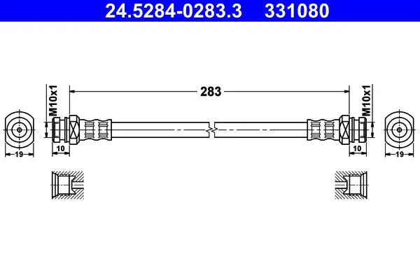 Handler.Part Brake hose ATE 24528402833 1