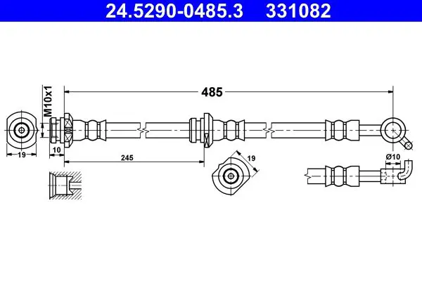 Handler.Part Brake hose ATE 24529004853 1