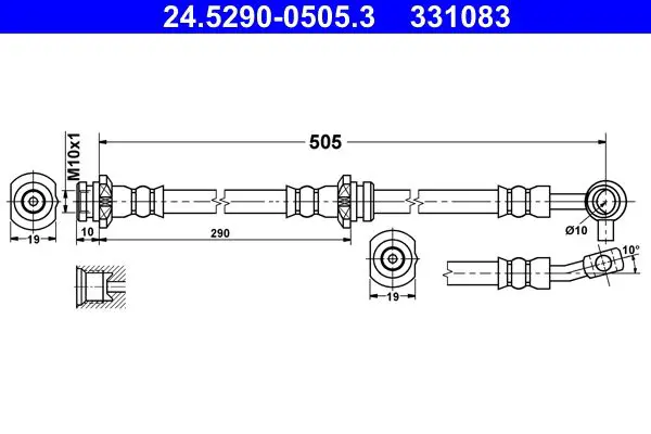 Handler.Part Brake hose ATE 24529005053 1