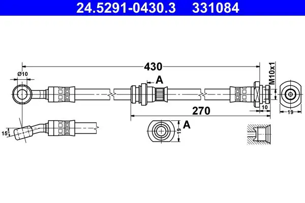 Handler.Part Brake hose ATE 24529104303 1