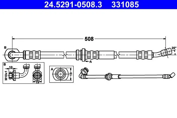 Handler.Part Brake hose ATE 24529105083 1