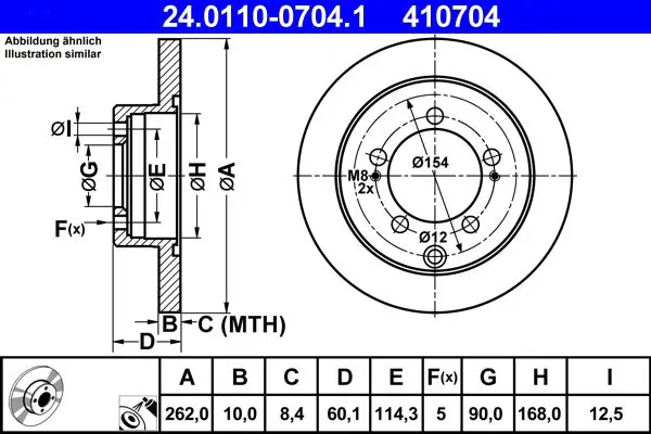 Handler.Part Brake disc ATE 24011007041 1