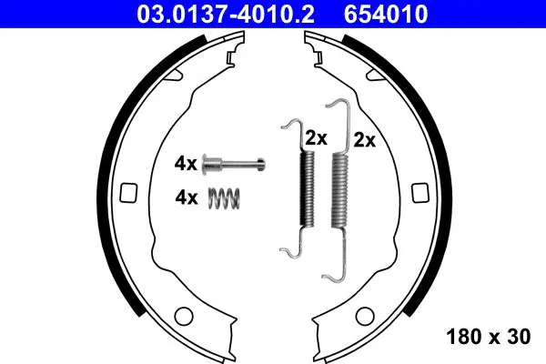 Handler.Part Brake shoe set, parking brake ATE 03013740102 1