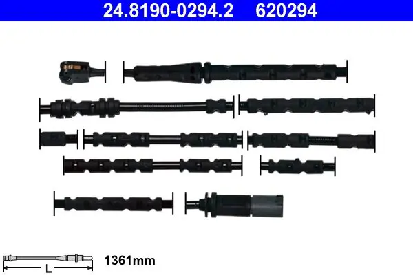 Handler.Part Warning contact, brake pad wear ATE 24819002942 1