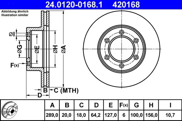 Handler.Part Brake disc ATE 24012001681 1