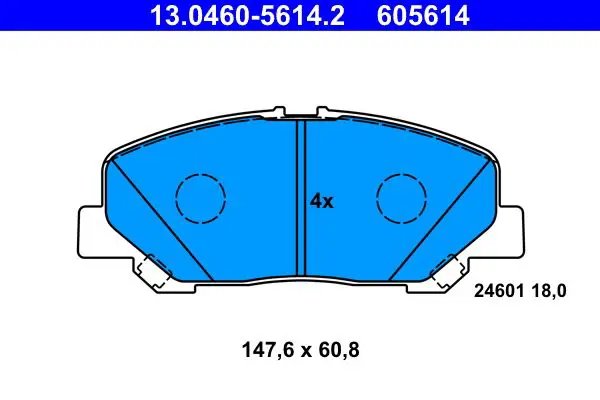 Handler.Part Brake pad set, disc brake ATE 13046056142 1