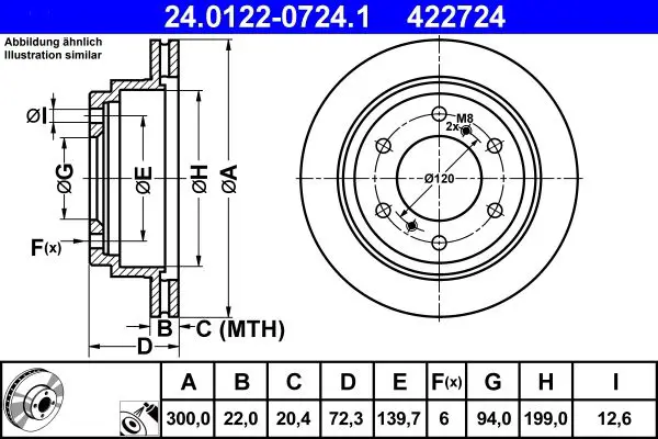 Handler.Part Brake disc ATE 24012207241 1