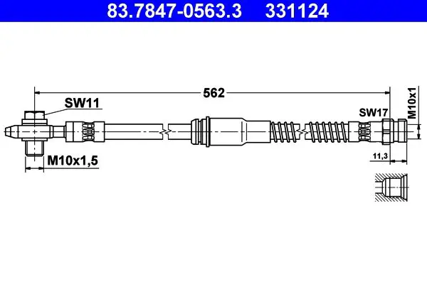 Handler.Part Brake hose ATE 83784705633 1