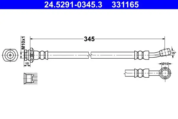 Handler.Part Brake hose ATE 24529103453 1