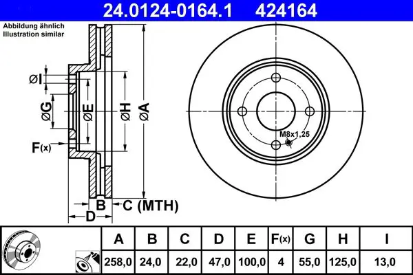 Handler.Part Brake disc ATE 24012401641 1