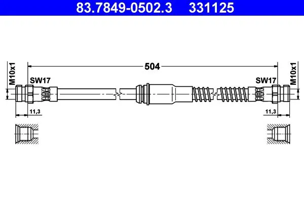 Handler.Part Brake hose ATE 83784905023 1