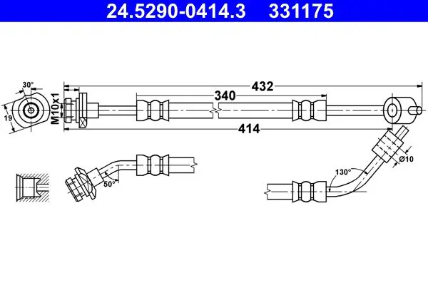 Handler.Part Brake hose ATE 24529004143 1