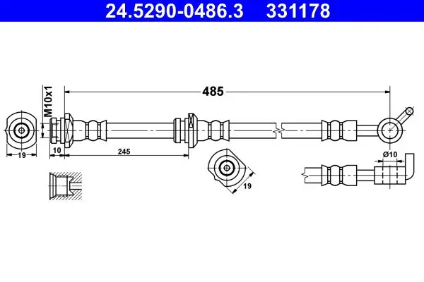 Handler.Part Brake hose ATE 24529004863 1