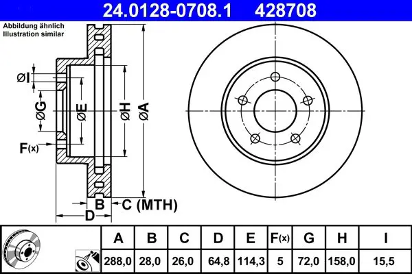 Handler.Part Brake disc ATE 24012807081 1