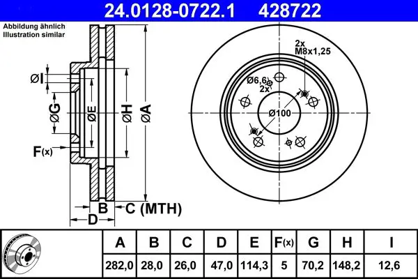 Handler.Part Brake disc ATE 24012807221 1