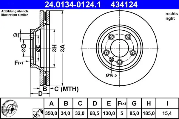 Handler.Part Brake disc ATE 24013401241 1